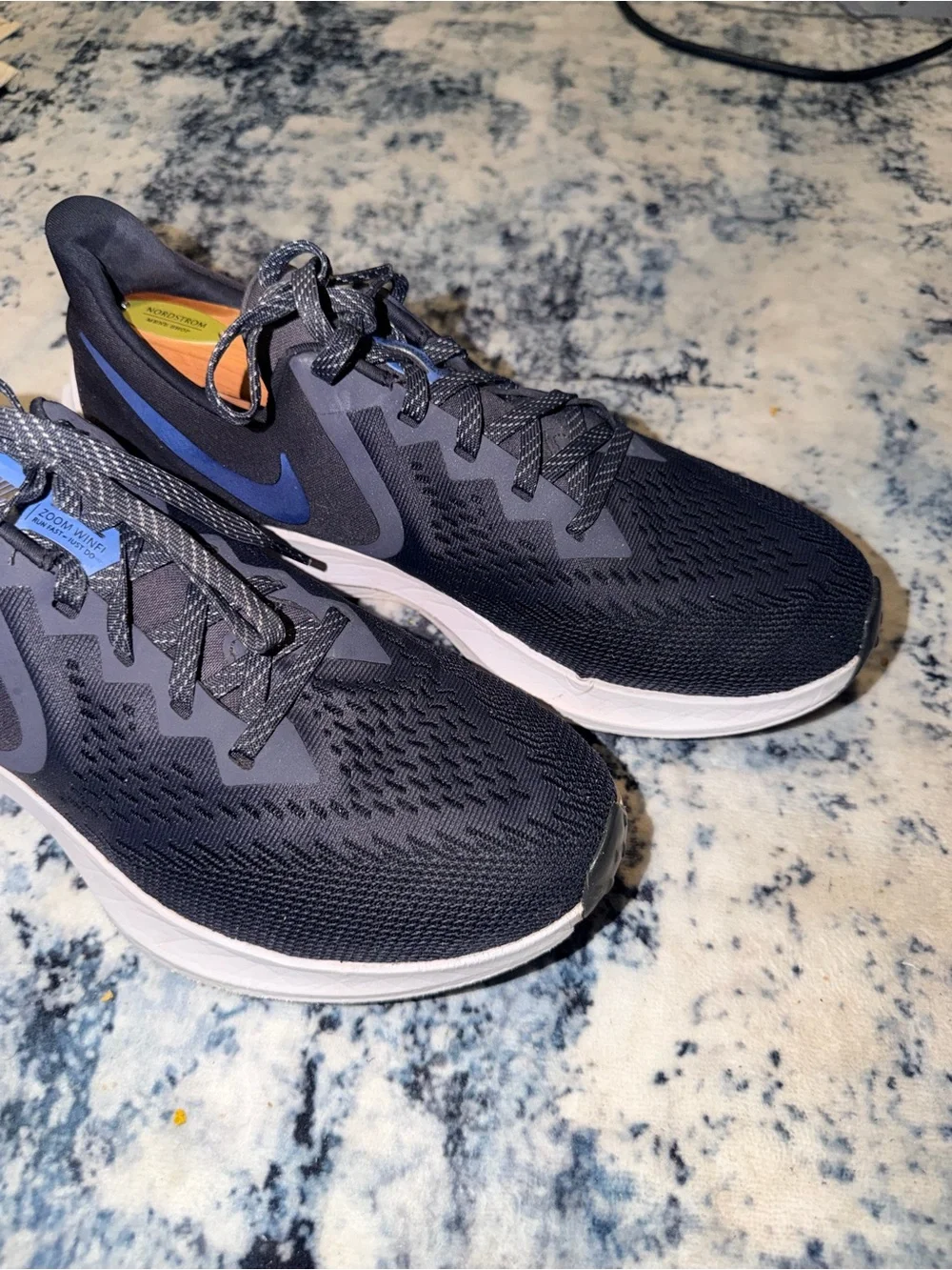 Nike Zoom‎ Winflo 6 Running Shoes Black Blue Men’s Size 10.5